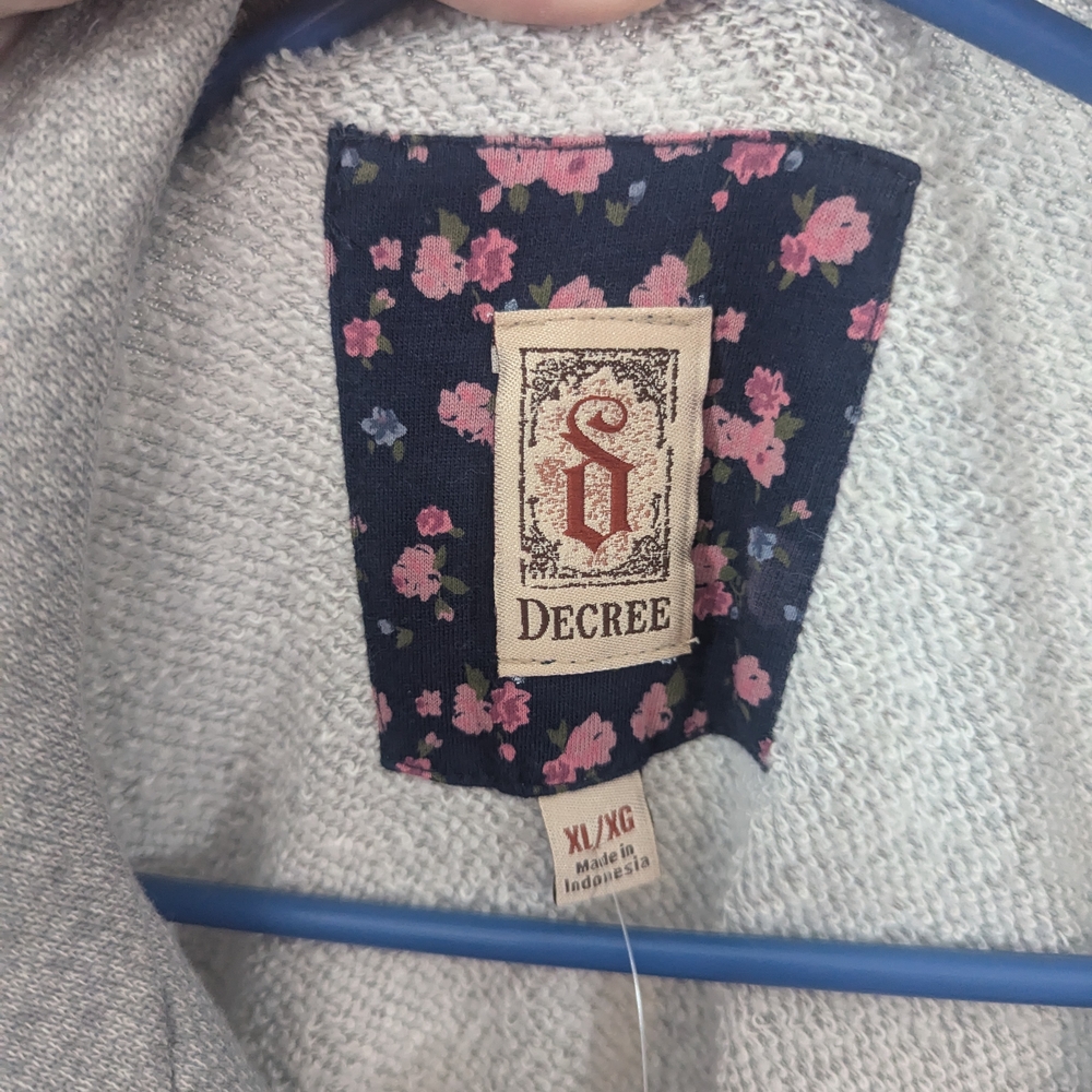 Gray Button-Up Women's Jacket - Picture 4 of 5